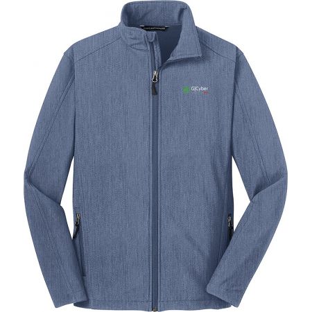 20-J317H, X-Small, Heather Navy, Left Chest, GCyber.